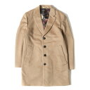 Paul Smith ポールスミス コート サイズ:M ビーバー メルトン 4B チェスター コート BEAVER MELTON CHESTER COAT 253062 572N 裏地 花柄 フラワー LONDON ベージュ アウター ジャケット【メンズ】【中古】【美品】【K4066】