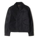 STEVENSON OVERALL スティーブンソン オーバーオール ジャケット サイズ:36 モールスキン カウボーイ ジャケット ディプティ COWBOY JACKET Deputy DP1 アウター トラッカー ブルゾン スリムフィット ブラック 黒 日本製【メンズ】【中古】【K4075】