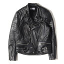 LITHIUM HOMME リチウムオム ジャケット サイズ:44 22AW ラムレザー バイカー ジャケット LAMB LEATHER BIKER JACKET アウター ダブルブレスト ライダース ブルゾン ブラック 黒 日本製【メンズ】【K4059】