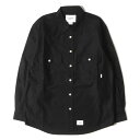 WTAPS ダブルタップス シャツ サイズ:M 18AW コットン モールスキン CPO シャツ CPO / SHIRT ブラック 黒 トップス カジュアルシャツ 長袖【メンズ】【中古】【美品】【K4043】