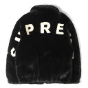 Supreme シュプリーム ジャケット サイズ:M 17SS バックロゴ フェイクファー ボンバー ジャケット Faux Fur Bomber Jacket ブラック 黒 アウター ブルゾン【メンズ】【中古】【美品】【K4073】