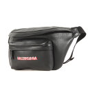 BALENCIAGA バレンシアガ EVERYDAY ロゴ レザー ベルトバッグ 552375 エブリデイ ウエストポーチ ボディバッグ ショルダー ブラック 黒 イタリア製 ブランド 