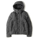 西川ダウン ジャケット サイズ:S NANO UNIVERSE ナノユニバース フーディー ウール ツイード ダウン ジャケット WOOL G2 DOWN JACKET NUC82DWW002TS アウター ブルゾン コート グレー コラボ【メンズ】【中古】【K4067】