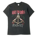 楽天ブランド古着のBEEGLE by Boo-Bee90s Alice in Chains Rooster アリス・イン・チェインズ AIC アリチェン クルーネック 半袖 Tシャツ Fruit of the Loom USA製 ブラック 黒 サイズ:L Vintage Music Item ヴィンテージ ミュージック バンドT ロックT トップス カットソー【メンズ】【中古】【K4043】