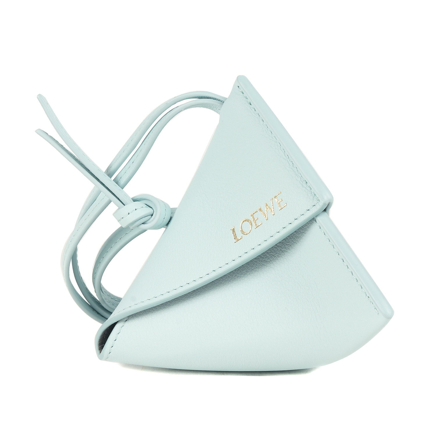 LOEWE ロエベ 現行モデル オリガミ ネックポーチ Origami neck pouch ケース ライトブルー スペイン製 ブランド バッグ 小物【メンズ】【中古】【美品】