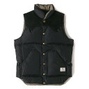 NEIGHBORHOOD ネイバーフッド ダウン ベスト サイズ:S Rocky Mountain Featherbed ロッキーマウンテン スウェードヨーク ダウンベスト ROCKY MOUNTAIN / N-DOWN VEST ブラック 黒 アウター ジャケット ブルゾン コラボ【メンズ】【中古】【K4039】