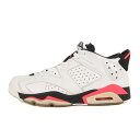 NIKE ナイキ サイズ:28.0cm AIR JORDAN 6 RETRO LOW INFRARED (304401-123) エアジョーダン6 レトロ ロー ホワイト インフラレッド 白赤 US10 ローカット スニーカー シューズ 靴【メンズ】【中古】【K4068】