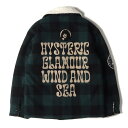 楽天ブランド古着のBEEGLE by Boo-BeeHYSTERIC GLAMOUR ヒステリックグラマー コート サイズ:S 23AW WIND AND SEA ガール ウーマン ワッペン 裏ボア バッファロー チェック ランチ コート Ranch Coat グリーン ブラック アウター ジャケット ブルゾン コラボ【メンズ】【中古】【新品同様】【K4043】