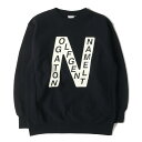 CAPTAINS HELM キャプテンヘルム スウェット サイズ:L 23SS GOLF Nロゴ クルーネック スウェットシャツ INITIAL N CREW SWEAT ブラック 黒 トップス トレーナー