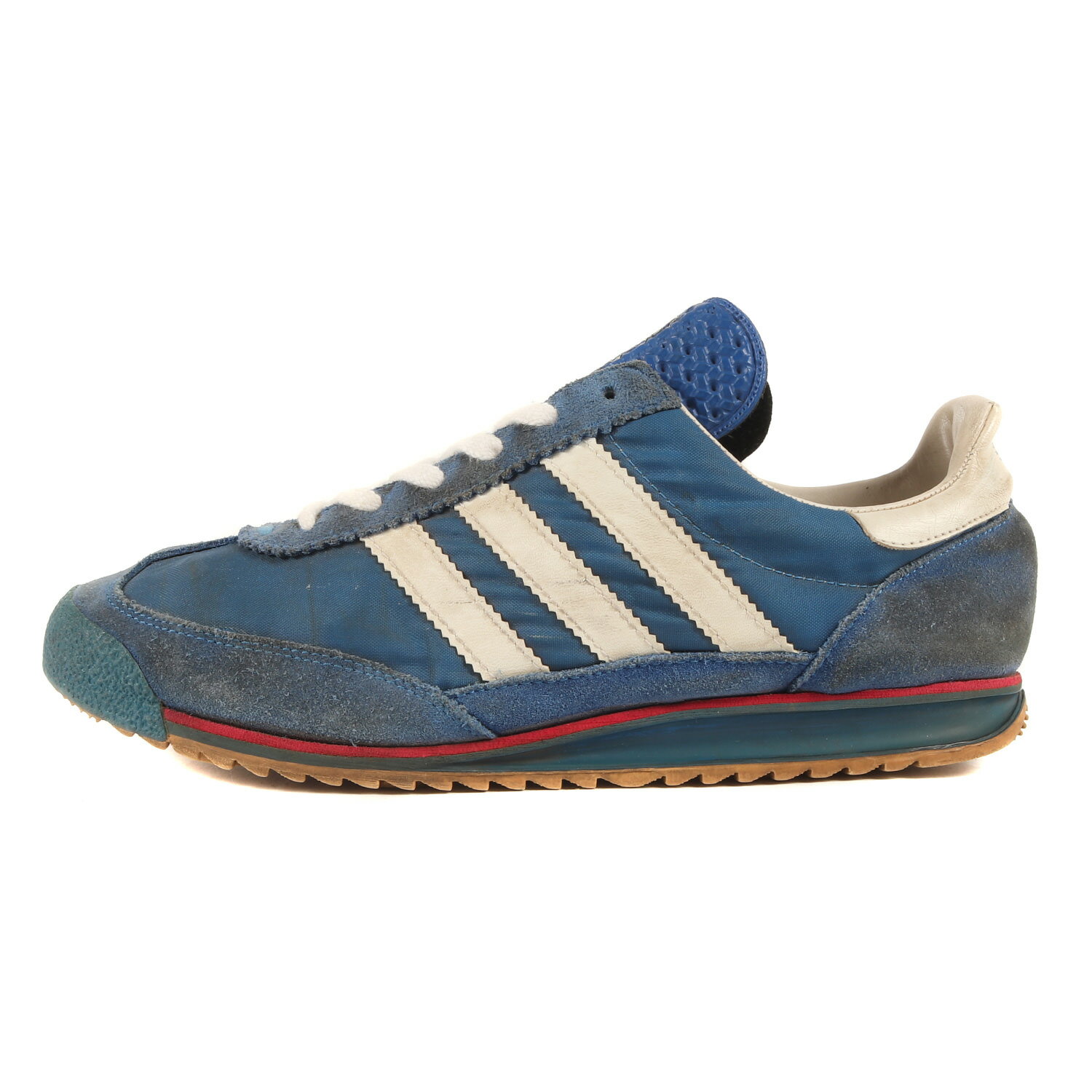 adidas vintage アディダスヴィンテージ サイズ:25.5cm 90s 初期復刻 SL72 クロアチア製 1993年製 ブルー US7.5 90年代 古着 ローカット スニーカー シューズ 靴【メンズ】【中古】【K4093】