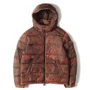 MONCLER モンクレール ダウン ジャケット サイズ:2 迷彩柄 フード付き ナイロン ダウンジャケット MAYA C20914036605 539AS マヤ カモフラージュ 総柄 マルチカラー アウター ブルゾン コート【メンズ】【中古】【K4067】