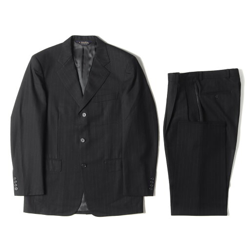 BROOKS BROTHERS ブルックスブラザーズ セットアップ スーツ サイズ:37REG 31W ペンシル ピン ストライプ ウールギャバ 段返り3B テーラード ジャケット ツータック テーパード スラックス パンツ ネイビー 紺 BROOKS BROTHERS ブルックスブラザーズ セットアップ スーツ サイズ:37REG 31W ペンシル ピン ストライプ ウールギャバ 段返り3B テーラード ジャケット ツータック テーパード スラックス パンツ ネイビー 紺