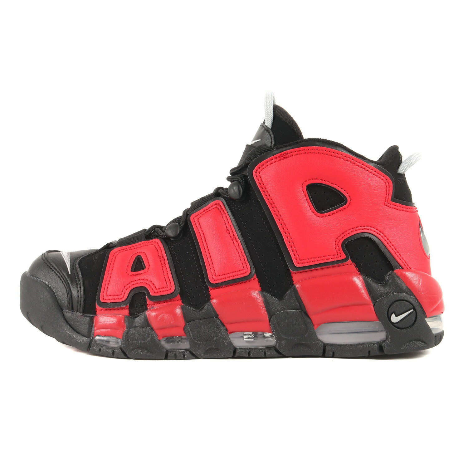 NIKE ナイキ サイズ:27.5cm AIR MORE UPTEMPO 96 (DJ4400-001) エアモアアップテンポ ブラック ユニバーシティレッド 黒赤 US9.5 ハイカット スニーカー シューズ 靴【メンズ】【K4089】