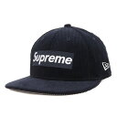 Supreme Vv[ Lbv TCY:7 3/8(58.7cm) 15AW NEW ERA j[G R[fC {bNXS x[X{[Lbv Corduroy Box Logo lCr[  Xq R{yYzyÁzyK4067z