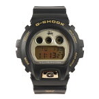 STUSSY ステューシー 25周年記念 CASIO G-SHOCK DW-6900 STS-9JR 腕時計 ウォッチ ブラック 黒 カシオ ジーショック コラボ アイテム【メンズ】【中古】【K4075】