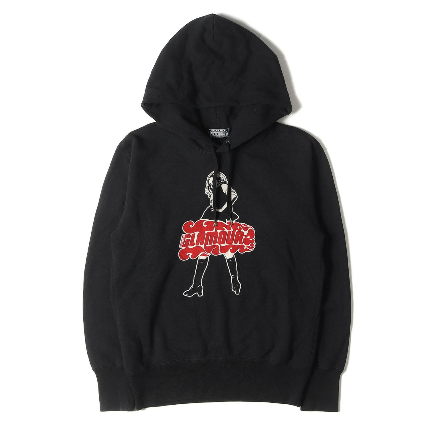 HYSTERIC GLAMOUR ヒステリックグラマー パーカー サイズ:S 21AW VIXEN GIRL オーバー サイズ スウェットパーカー トップス フーディー 裏毛 ヴィクセン ガール ビッグ シルエット ブラック 黒…