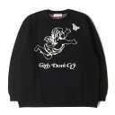 Girls Dont Cry ガールズ ドント クライ ニット サイズ:L 22AW エンジェル ロゴ コットン ニット セーター Angel Logo Knit Sweater ブラック 黒 トップス クルーネック【メンズ】【K4069】