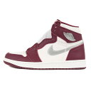 NIKE ナイキ サイズ:27.5cm AIR JORDAN 1 RETRO HIGH OG BORDEAUX (555088-611) エアジョーダン1 レトロ ハイ ボルドー メタリックシルバー US9.5 ハイカット スニーカー シューズ 靴【メンズ】