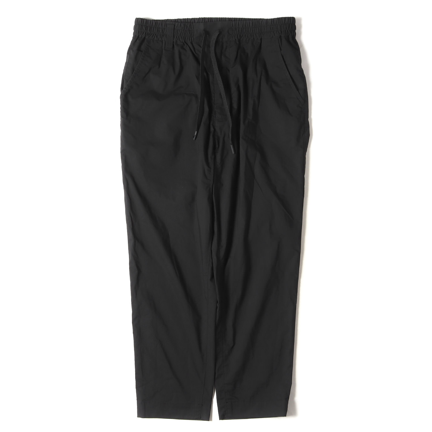 White Mountaineering ホワイトマウンテニアリング パンツ サイズ:1 21AW ストレッチ ポリコットン ドローストリング テーパード イージーパンツ STRETCHED PANTS Wardrobe ワードローブ ブラック 黒 日本製 ボトムス ズボン