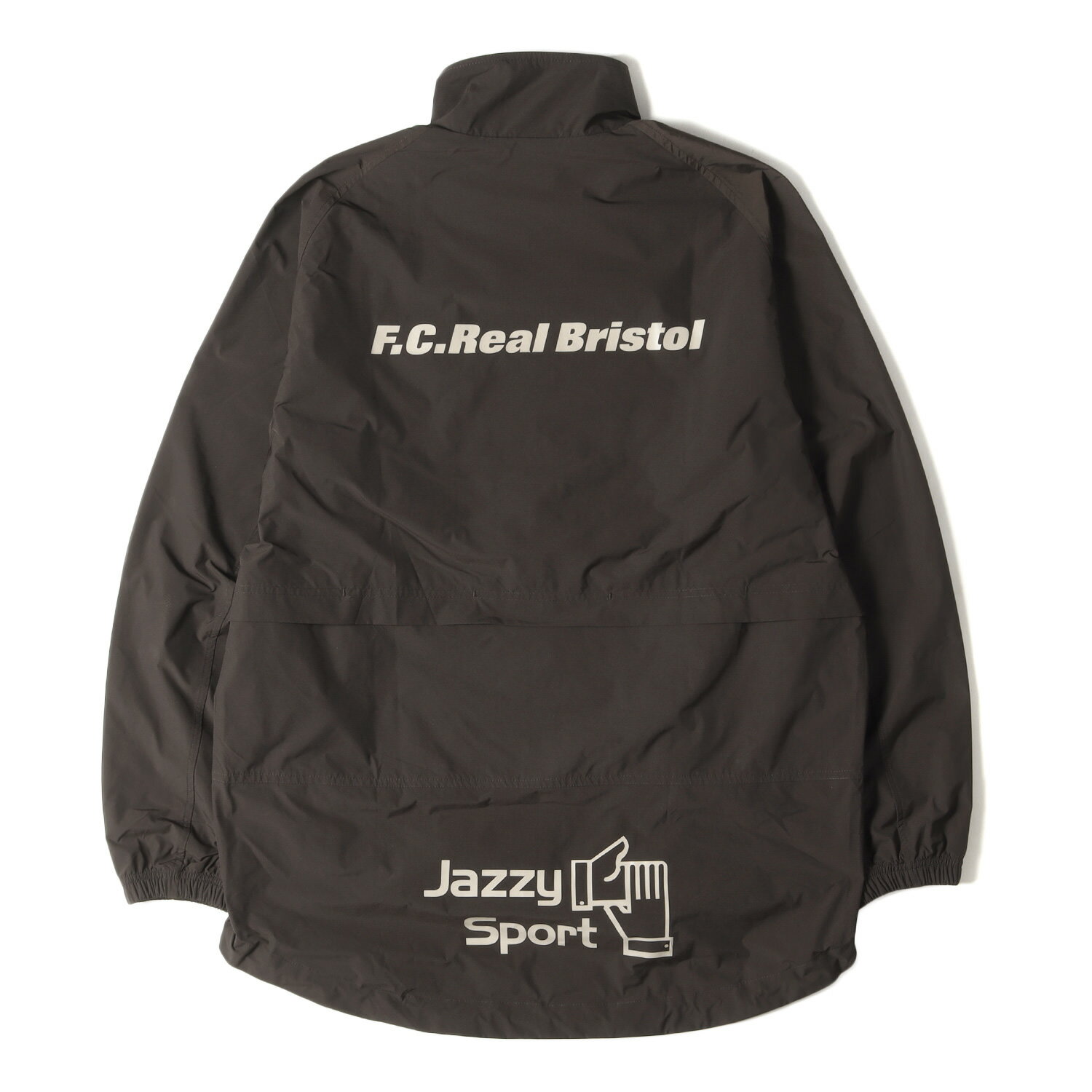 F.C.Real Bristol エフシーレアルブリストル ジャケット サイズ:M 23AW JAZZY SPORT ジャジースポート ストレッチ ウォームアップジャケット LONG TAIL WARM UP JACKET ブラウン アウター ブルゾン コラボ 上着