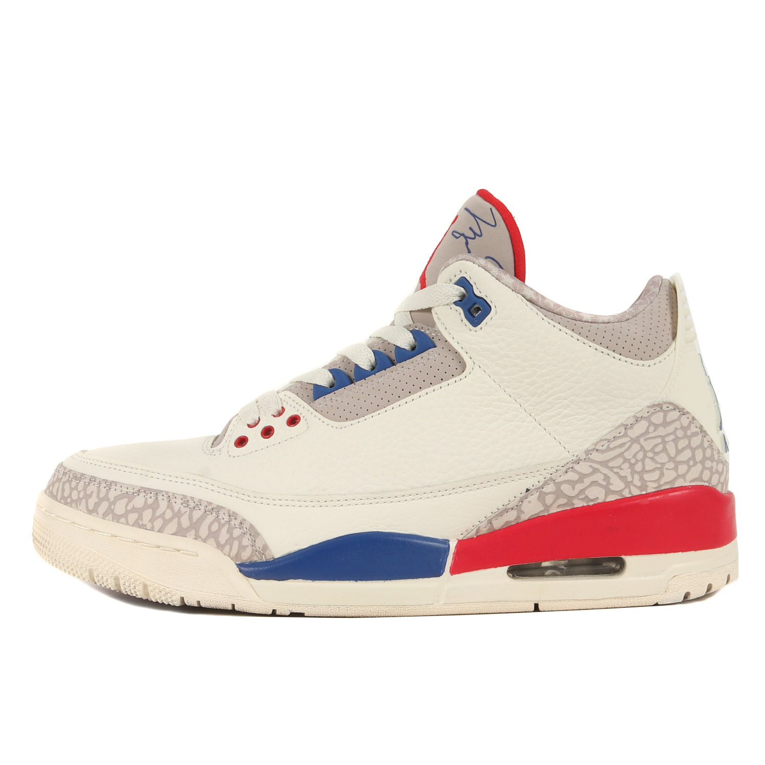 NIKE ナイキ サイズ:27.0cm AIR JORDAN 3 RETRO INTERNATIONAL FLIGHT (136064-140) エアジョーダン3 レトロ インターナショナル フライト セイル スポーツロイヤル US9 スニーカー シューズ バッシュ 靴【メンズ】【中古】【K4084】