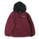 HELLRAZOR ヘルレイザー パーカー サイズ:L プルオーバー フリースパーカー FLEECE PARKA バーガンディー ブラック トップス フーディー 【メンズ】【中古】