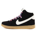 NIKE ナイキ サイズ:28.0cm FLY DUNK HIGH PREMIUM SB BARBERSHOP 313171-021 ダンク ハイ プレミアム SB ブラック ホワイト ハイカット スニーカー シューズ 靴 US10 【メンズ】【中古】【美品】【R039】