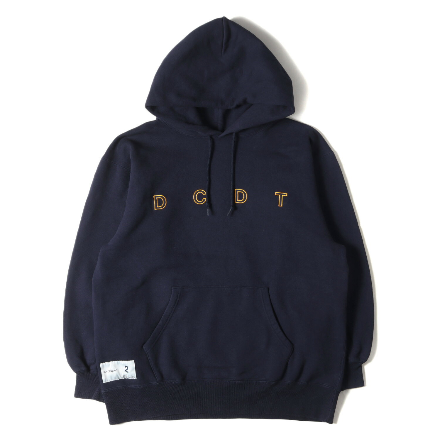 DESCENDANT ディセンダント パーカー サイズ:2 20AW DCDT ロゴ 刺繍 スウェットパーカー BARKLEY HOODED SWEATSH ネイビー 紺 トップス フーデッド スウェットシャツ【メンズ】【中古】