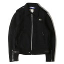 JUNYA WATANABE MAN COMME des GARCONS ジャケット サイズL 03AW Lewis Leathers ウール ブークレ シングル ライダースジャケット モーターサイクル ブルゾン 551 DOMINATOR ドミネーター Y2K アーカイブ ブラック 日本製 アウター【メンズ】【中古】【K4070】