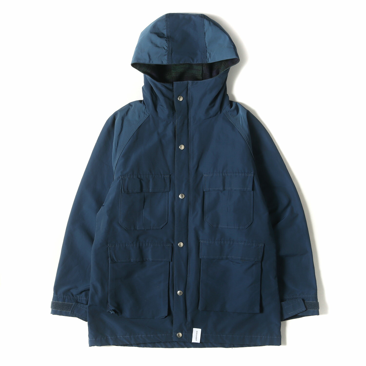 DESCENDANT ディセンダント ジャケット サイズ:2 20AW 裏地チェック 60/40クロス マウンテンパーカー BROOK 60/40 JACKET ネイビー 紺 アウター ブルゾン コート 上着【メンズ】【中古】【K4080】