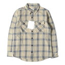 visvim ビズビム シャツ サイズ:1 インディゴチェック フランネルシャツ BLACK ELK FLANNEL INDIGO CHECK ベージュ インディゴ トップス カジュアルシャツ 長袖【メンズ】【中古】【美品】【K4067】