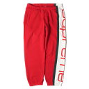 Supreme シュプリーム パンツ サイズ:L 20AW ビッグロゴ パネル スウェットパンツ Big Logo Paneled Sweatpant レッド ボトムス ズボン【メンズ】【中古】【美品】【K4076】