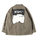 WTAPS ダブルタップス ジャケット サイズ:M 19AW グラフィックプリント ジャングル シャツジャケット JUNGLE LS / SHIRT オリーブドラブ アウター ブルゾン 上着【メンズ】【中古】【K4072】