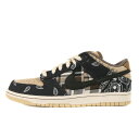 NIKE ナイキ サイズ:26.5cm TRAVIS SCOTT SB DUNK LOW PRM QS (CT5053-001) トラビス スコット ダンク ロー プレミアム ブラック パラシュートベージュ US8.5 ローカット スニーカー シューズ コラボ 靴【メンズ】【K4065】