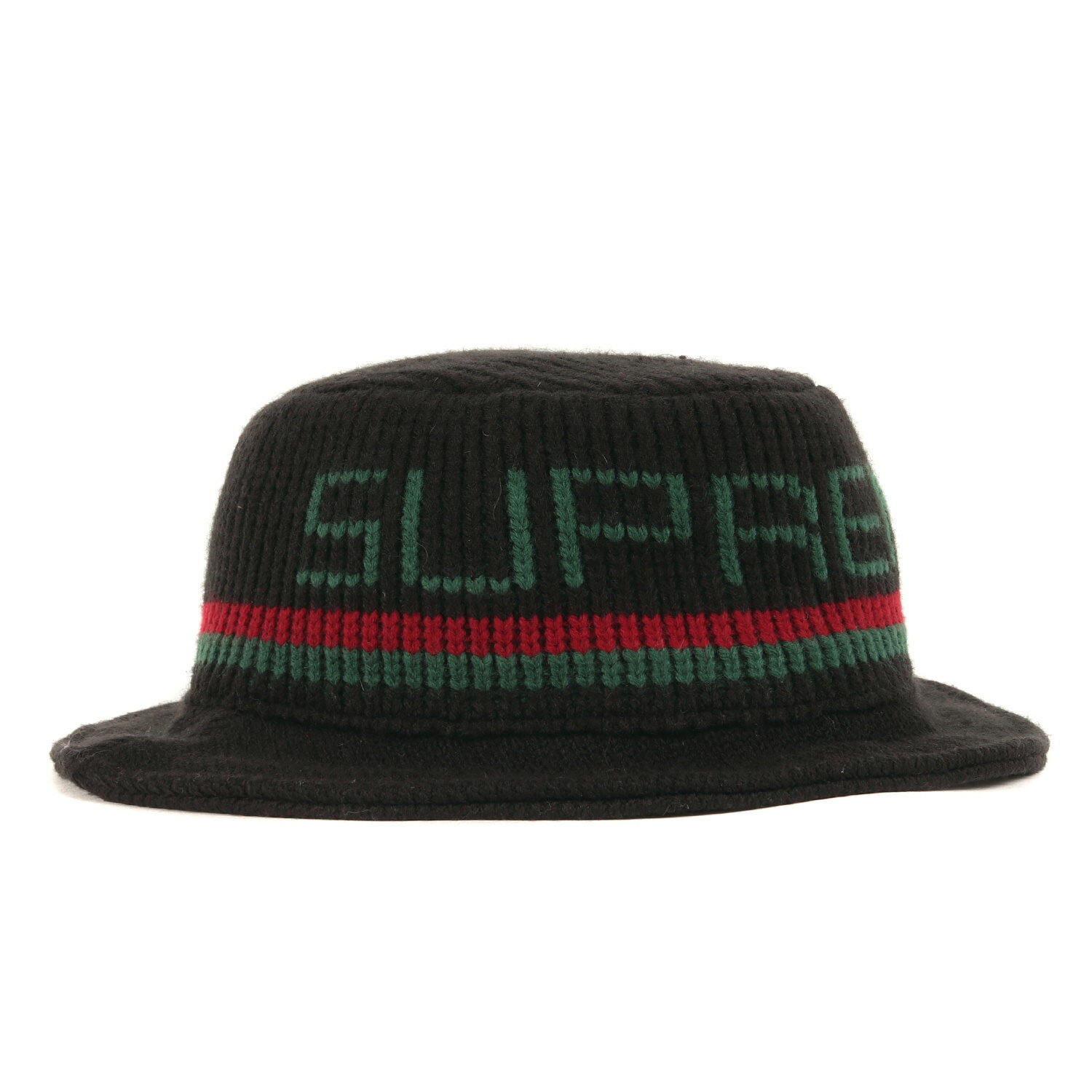 Supreme シュプリーム ハット サイズ:M/L 19AW ニット クラッシャーハット Knit Logo Crusher ブラック 黒 ブランド 帽子