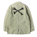 WTAPS ダブルタップス シャツ サイズ:M クロスボーン バックサテン ドクターコート DOCTOR L/S SHIRTS オリーブドラブ トップス カジュアルシャツ ミリタリー 長袖【メンズ】【中古】【K4075】