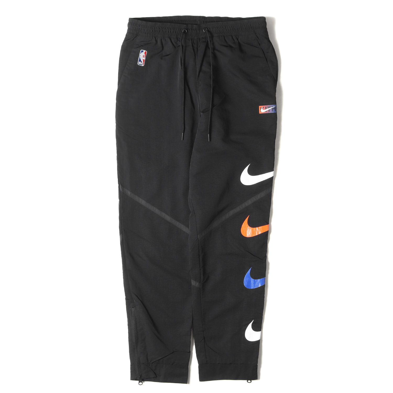 KITH NYC キス ニューヨークシティー パンツ サイズ:M 21AW NIKE NBA New York Knicks ナイロン トラックパンツ ブラック 黒 ナイキ ニューヨーク ニックス コラボ ボトムス ズボン【メンズ】【中古】【美品】【K4092】