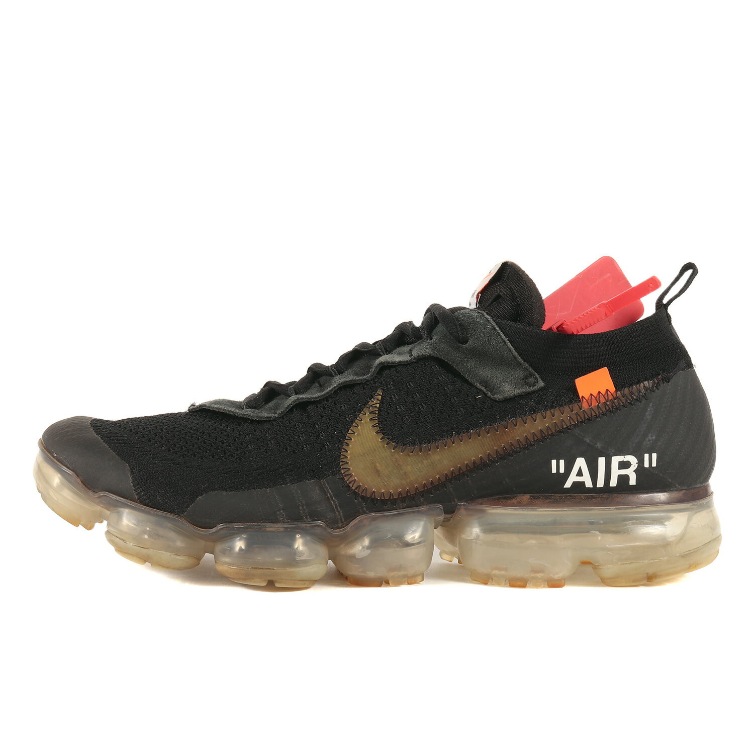 OFF-WHITE オフホワイト サイズ:27.5cm 18SS NIKE THE 10 : AIR VAPORMAX FK (AA3831-002) ナイキ エア ヴェイパーマックス ブラック 黒 US9.5 コラボ ローカット スニーカー シューズ 靴【メンズ】【中古】【K4102】