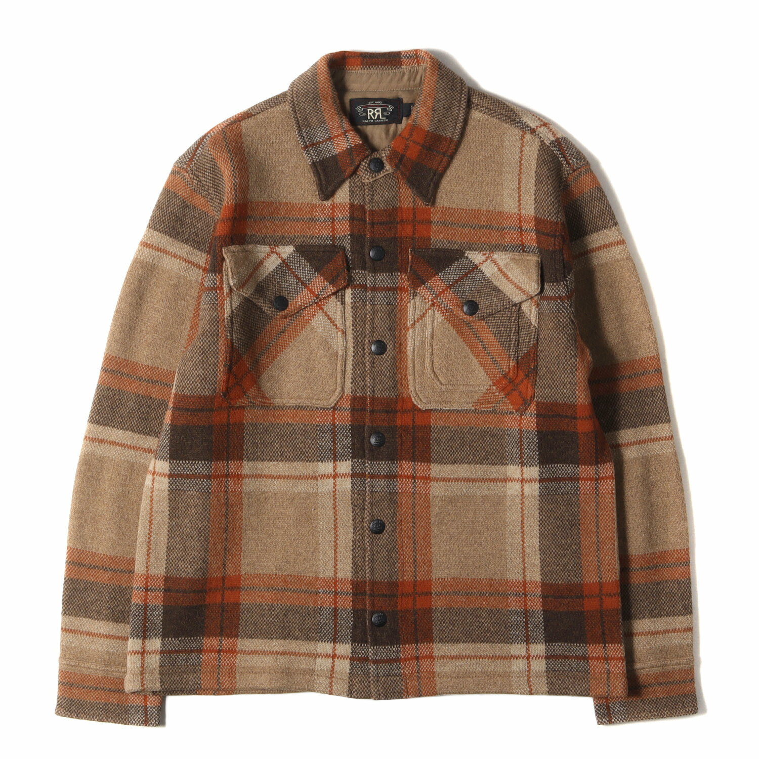 RRL _uA[G WPbg TCY:S 22AW `FbN E[ Vc Z[^[ PLAID WORK SHIRT SWEATER x[W uE t[ AE^[ 㒅 u]yYzyÁzyizyK4085z