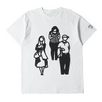 SOPHNET ソフネット Tシャツ サイズ:M 19SS JULIAN OPIE グラフィック クルーネック 半袖Tシャツ Standing Figures. TEE ホワイト 白 トップス カットソー コラボ【メンズ】【中古】【K4081】