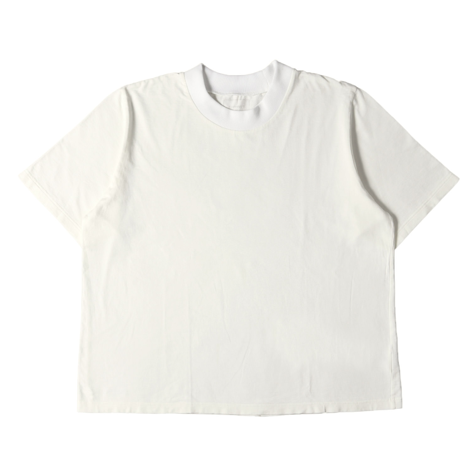 SOPHNET ソフネット Tシャツ サイズ:M 19SS ワイドリブ クルーネック 半袖Tシャツ WIDE RIB TEE ホワイト 白 トップス カットソー