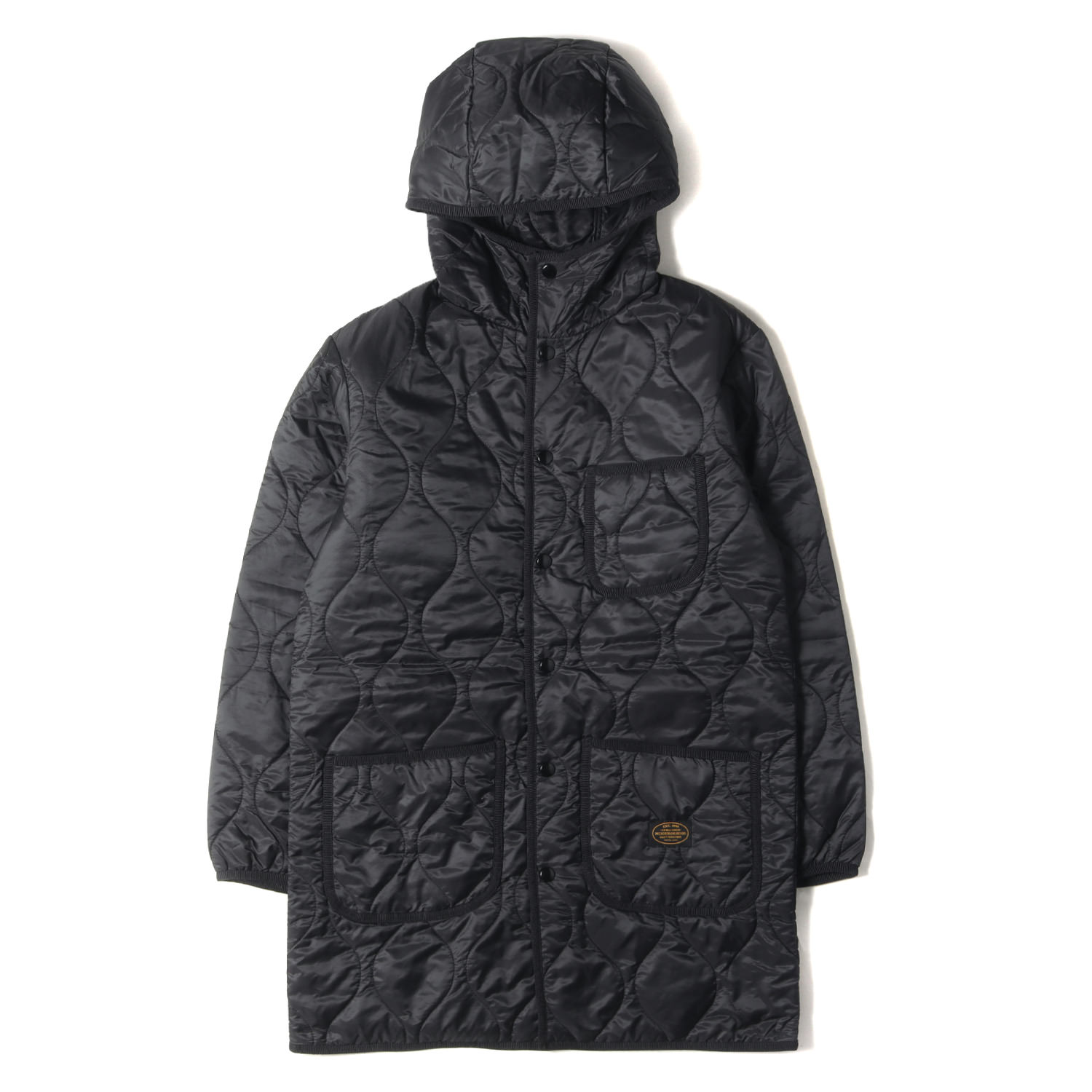 NEIGHBORHOOD ネイバーフッド コート サイズ:S フード キルティングコート L.D. / E-COAT ブラック 黒 アウター ジャケット 上着【メンズ】【中古】【K4090】