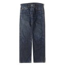 RRL ダブルアールエル パンツ サイズ:29×32 リジッド ストレート デニムパンツ JAPAN WOVEN SELVEDGE DENIM インディゴ アメリカ製 ラルフローレン ボトムス ジーンズ ジーパン【メンズ】【中古】【K4064】