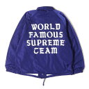 Supreme シュプリーム ジャケット サイズ:S 20SS World Famousロゴ コーチジャケット / World Famous Coaches Jacket ロイヤル アウター ブルゾン 上着【メンズ】【中古】【美品】【K4067】