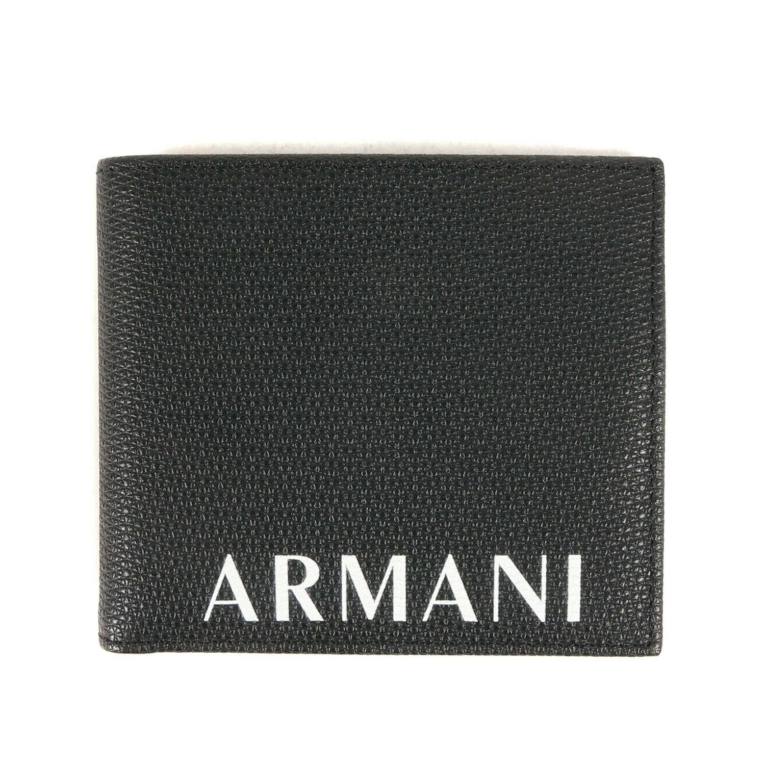 アルマーニ ARMANI EXCHANGE アルマーニエクスチェンジ 21AW ロゴ レザー 二つ折り ウォレット 95098 1A807 財布 ブラック 黒 ブランド アイテム 小物【メンズ】【K4076】