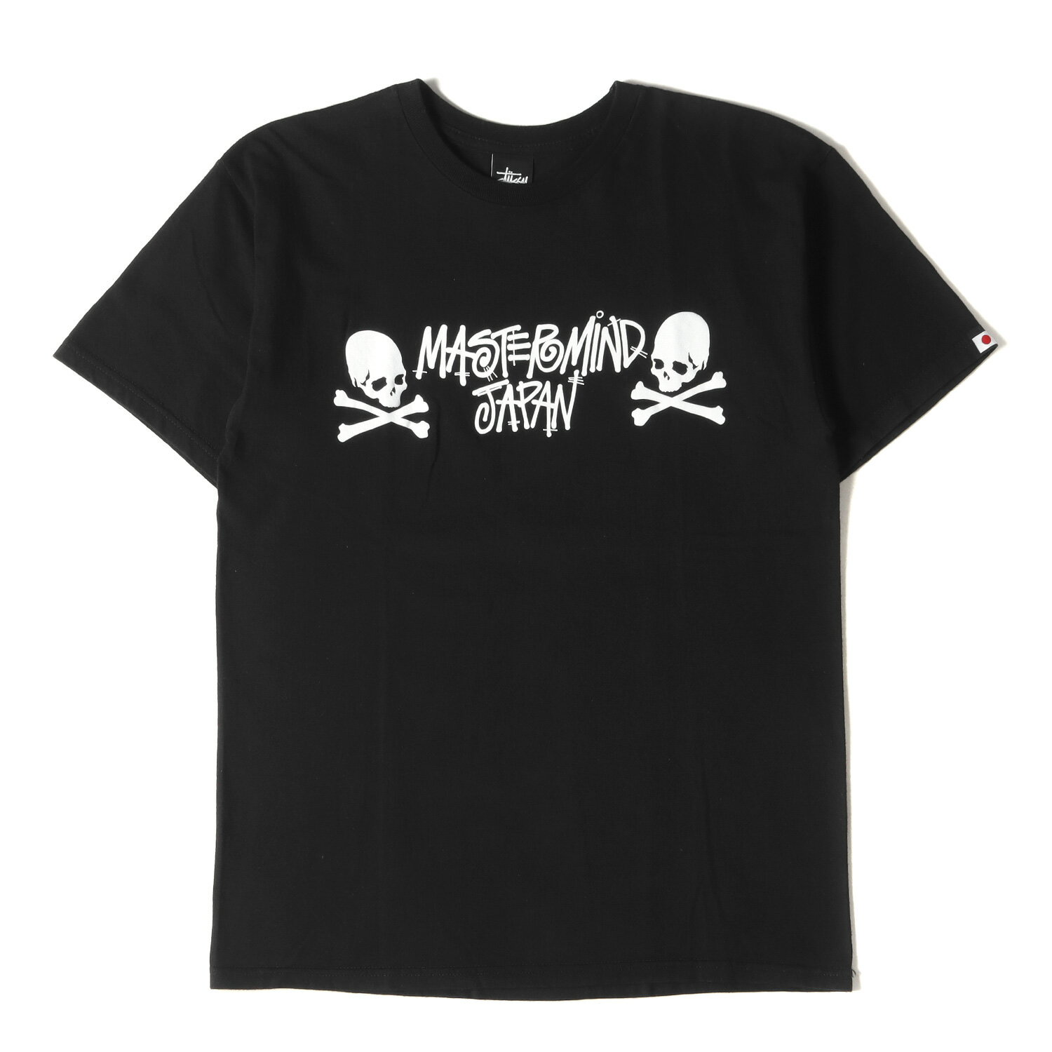 STUSSY ステューシー Tシャツ サイズ:M mastermind JAPAN スカルボーン クルーネック 半袖Tシャツ ブラック 黒 トップス カットソー コラボ【メンズ】【中古】【K4095】