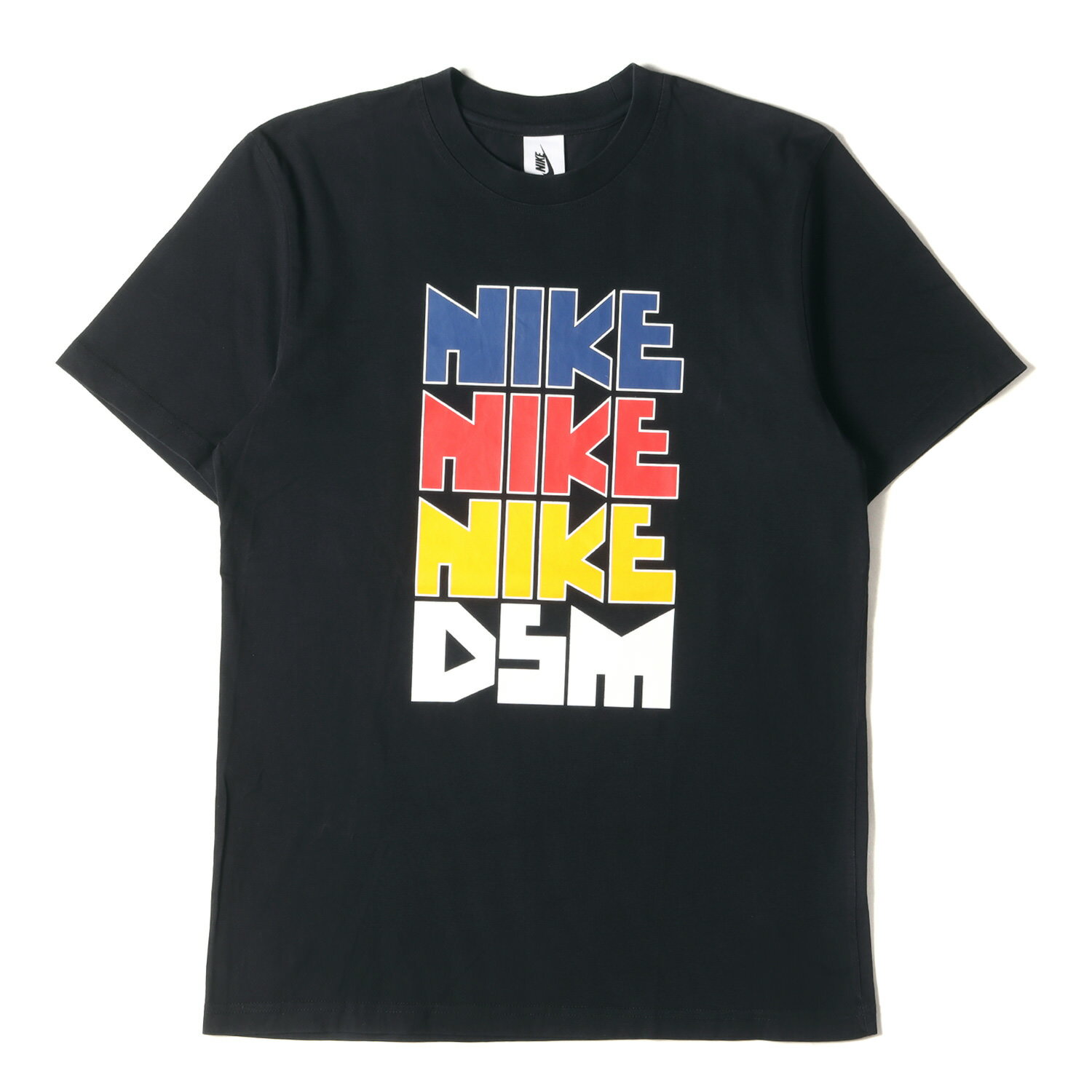 楽天ブランド古着のBEEGLE by Boo-BeeNIKE ナイキ Tシャツ サイズ:M Dover Street Market NikeLab 3連 ゴツナイキ クルーネック 半袖Tシャツ ブラック 黒 トップス カットソー コラボ【メンズ】【中古】【美品】【K4107】