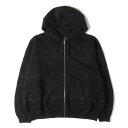 Supreme シュプリーム パーカー サイズ:XXL 23SS UNDERCOVER グラフィック ボーダー ジップ スウェットパーカー Zip Up Hooded Sweatshirt ブラック 黒 アンダーカバー コラボ トップス フーディー【メンズ】【中古】【美品】【K4071】