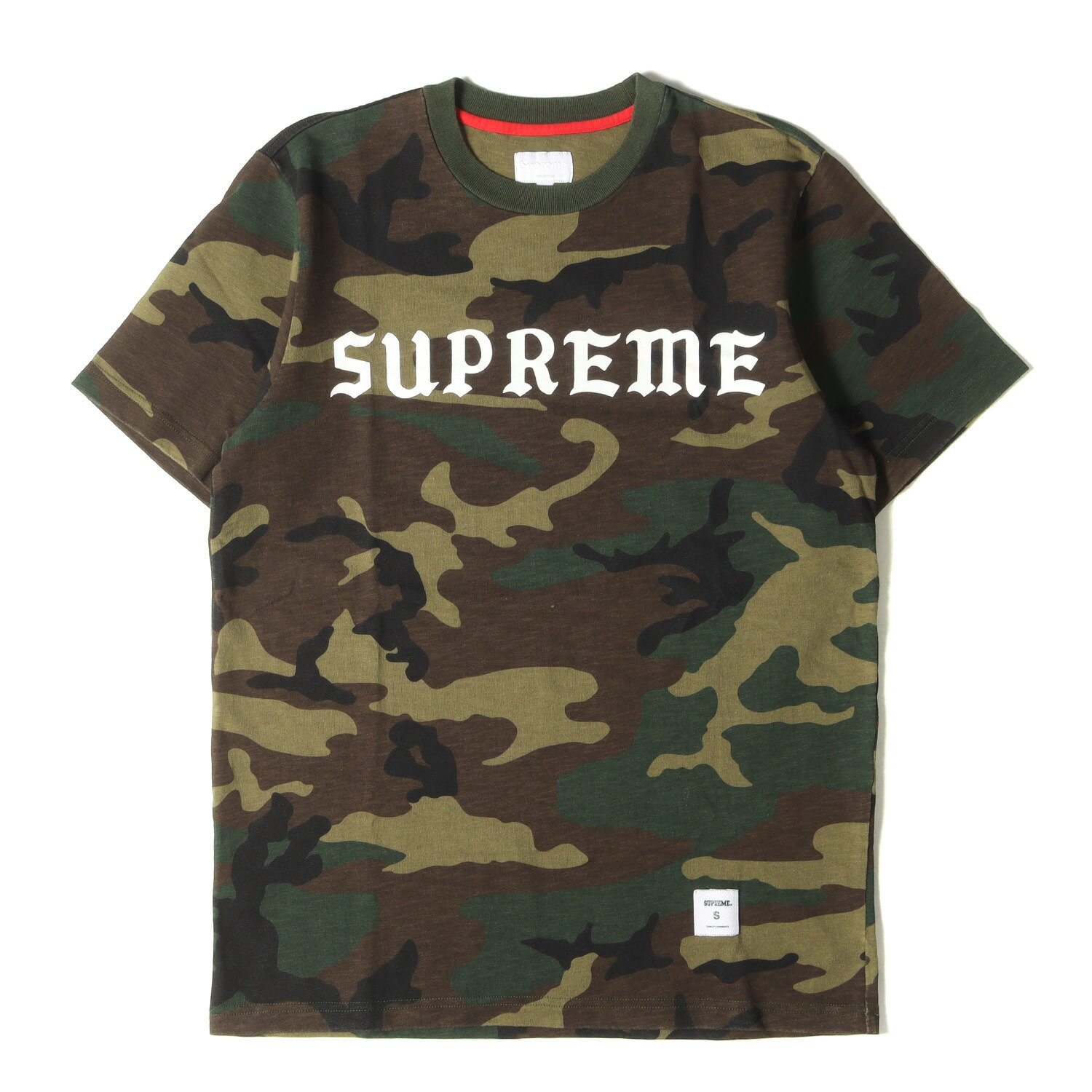 Supreme シュプリーム Tシャツ サイズ:S 14SS ロックステディーロゴ ヘビーウェイト クルーネック 半袖Tシャツ Rocksteady Top ウッドランドカモ 迷彩 トップス カットソー