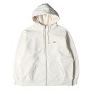 Supreme シュプリーム パーカー サイズ:L 21AW フェイスマスク スモールボックスロゴ ジップ スウェットパーカー Small Box Facemask Zip Up Hooded Sweatshirt ナチュラル トップス フーディー【メンズ】【中古】【K4080】